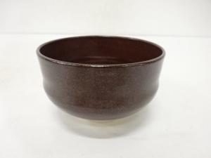 京焼　林山造　鉄赤釉　茶碗